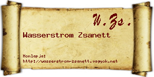 Wasserstrom Zsanett névjegykártya